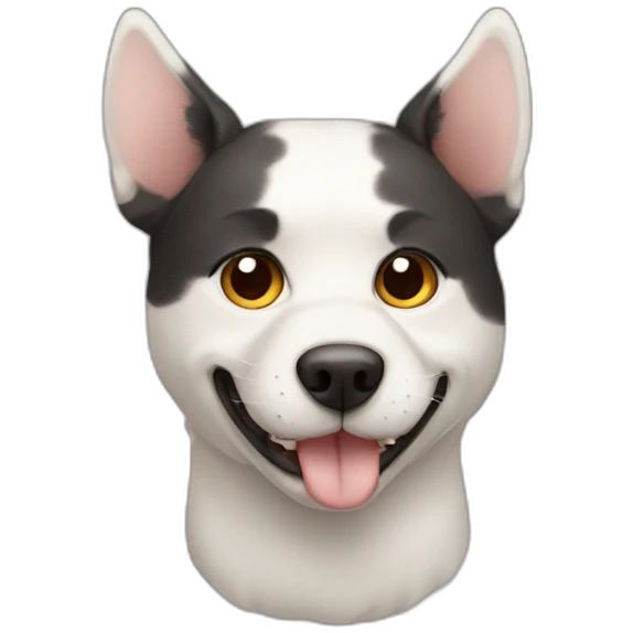 a dog with a cat head emoji
