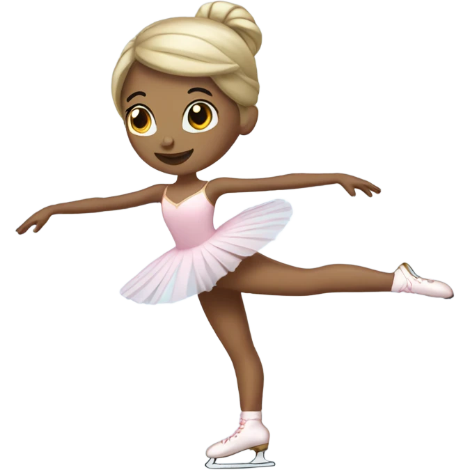 Ballerina ice skating emoji