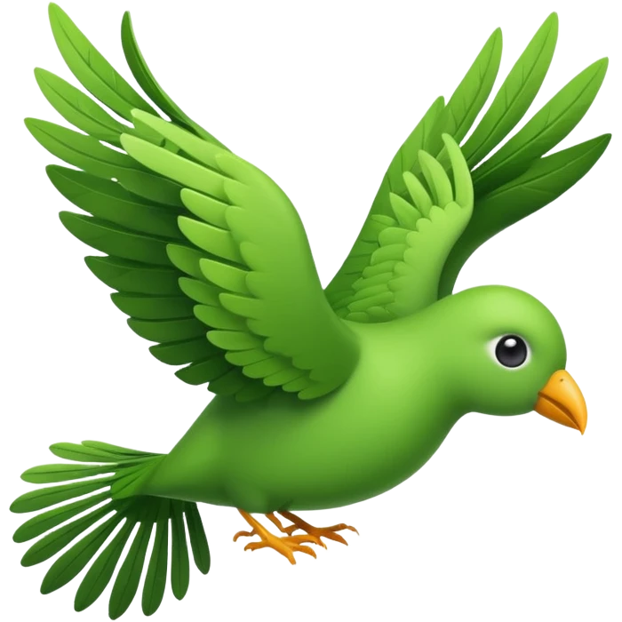 Plant in Shape of a bird flying emoji