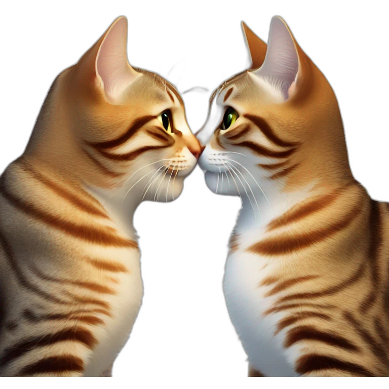 Two cats kissing emoji
