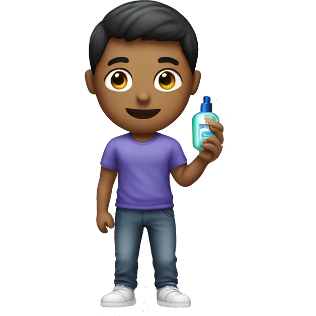Gay Boy spraying perfume  emoji