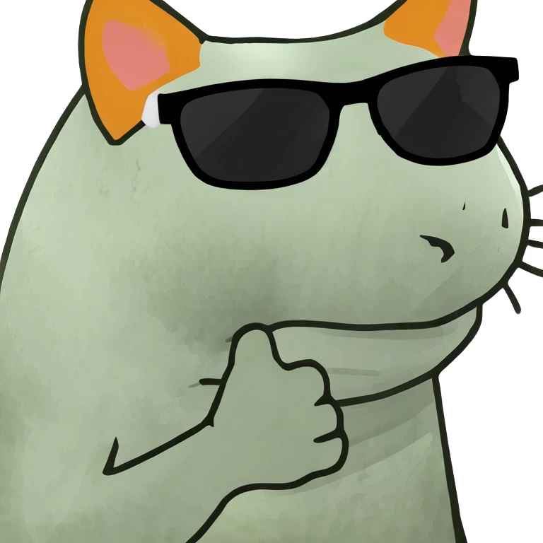 Cat with sunglasses emoji