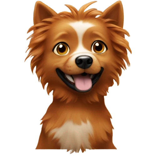 Ginger girl with black spitz emoji