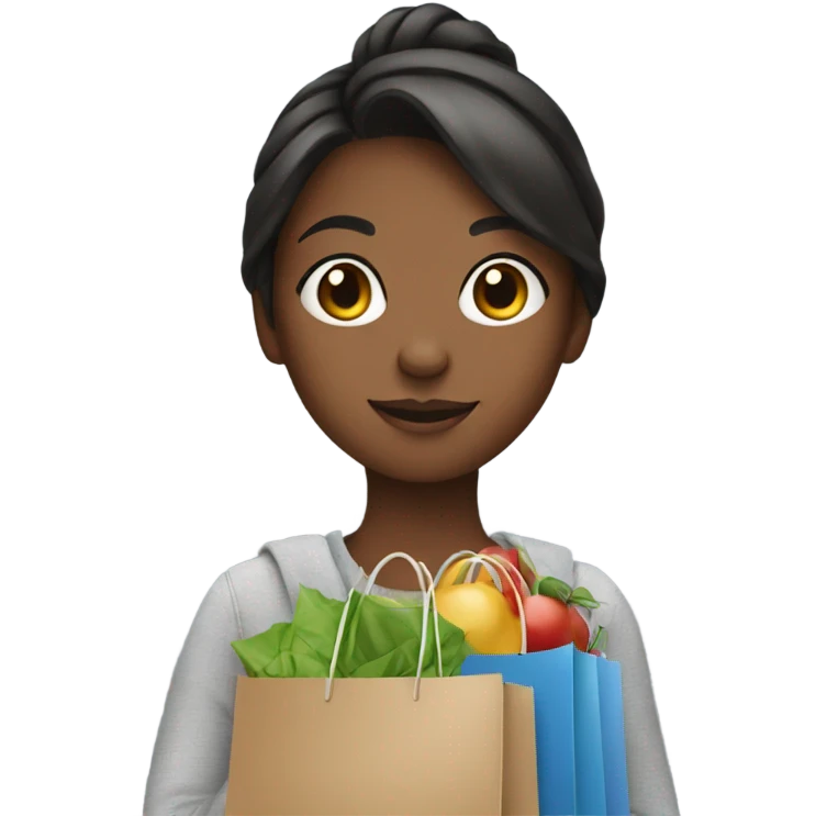 girl holding shopping bags emoji