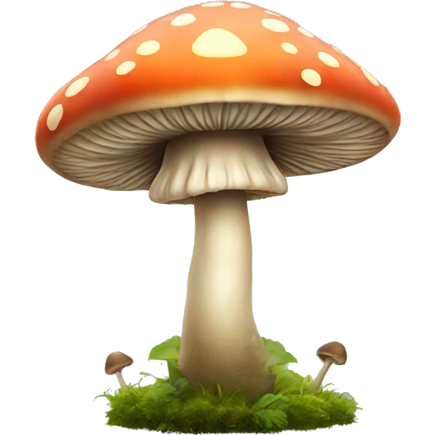 Magic mushroom in forrest emoji