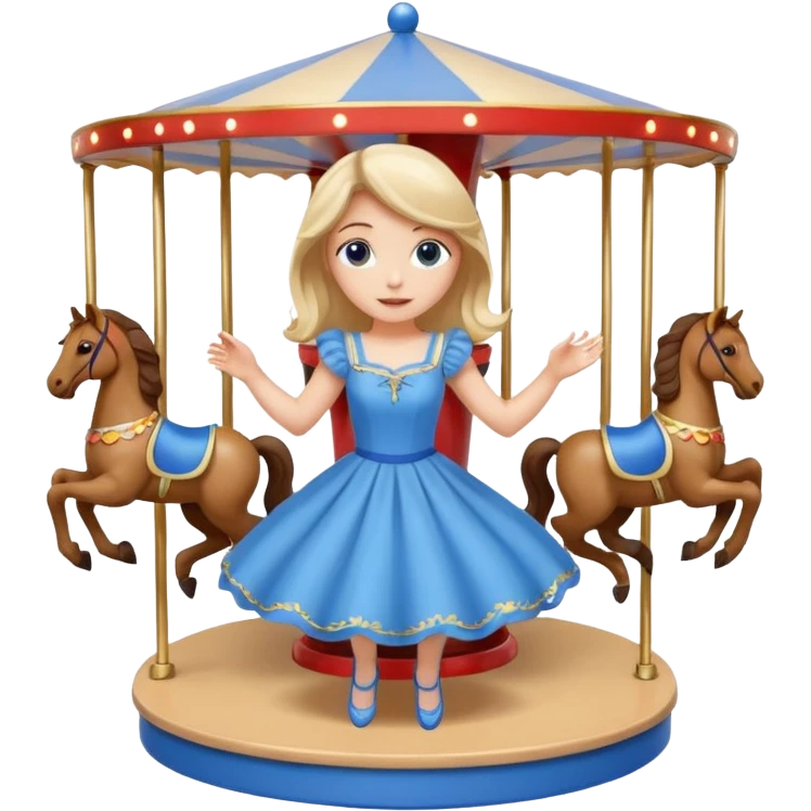 girl spinning inside of a cup carousel emoji