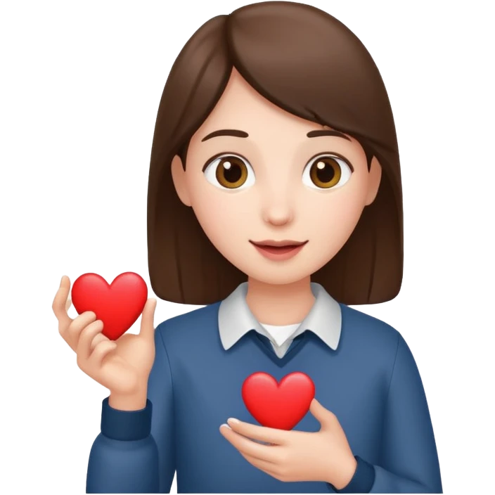 fan holding a phone with a heart, showing admiration emoji
