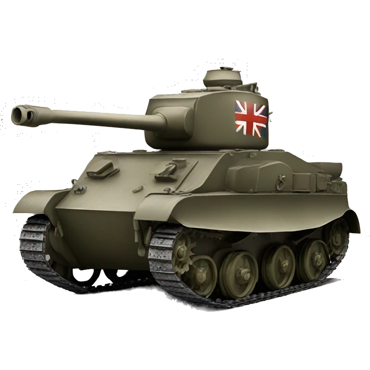 A British WWII tank from the side emoji