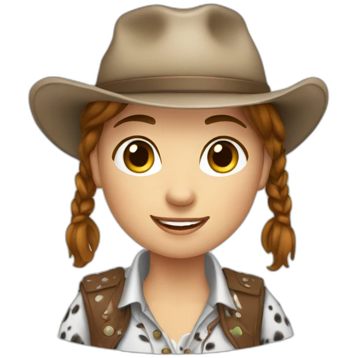 Appaloosa with a brown-haired girl emoji