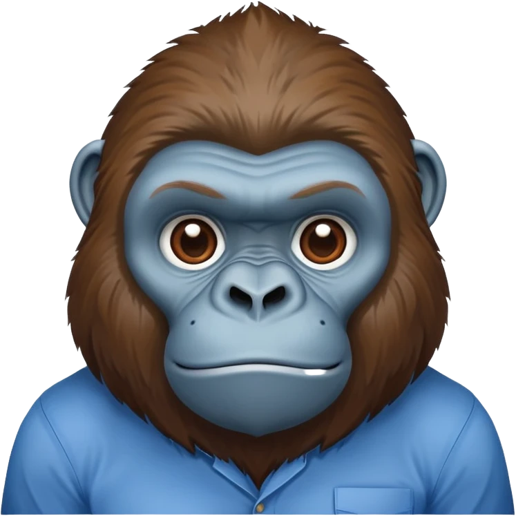 Gorilla in a blue shirt  emoji