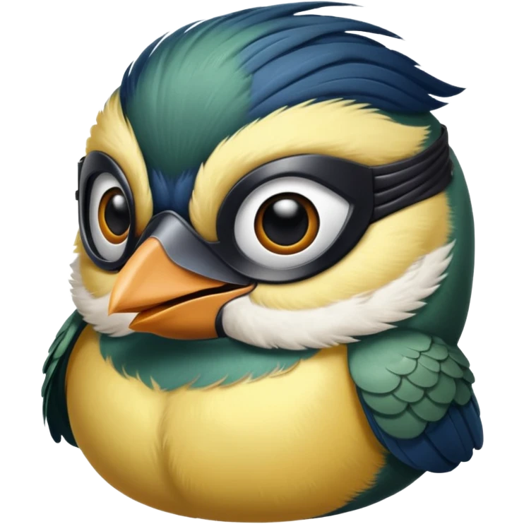 A great tit bird that is also a burglar. emoji