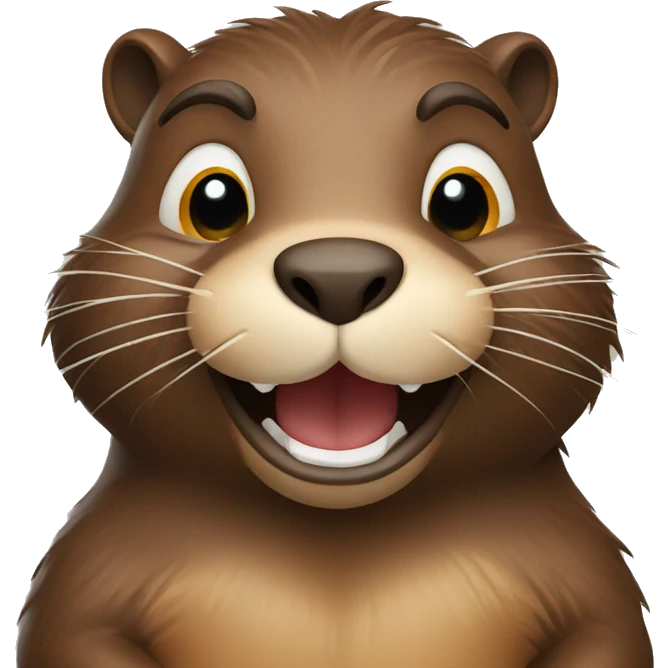 Beaver smiles emoji