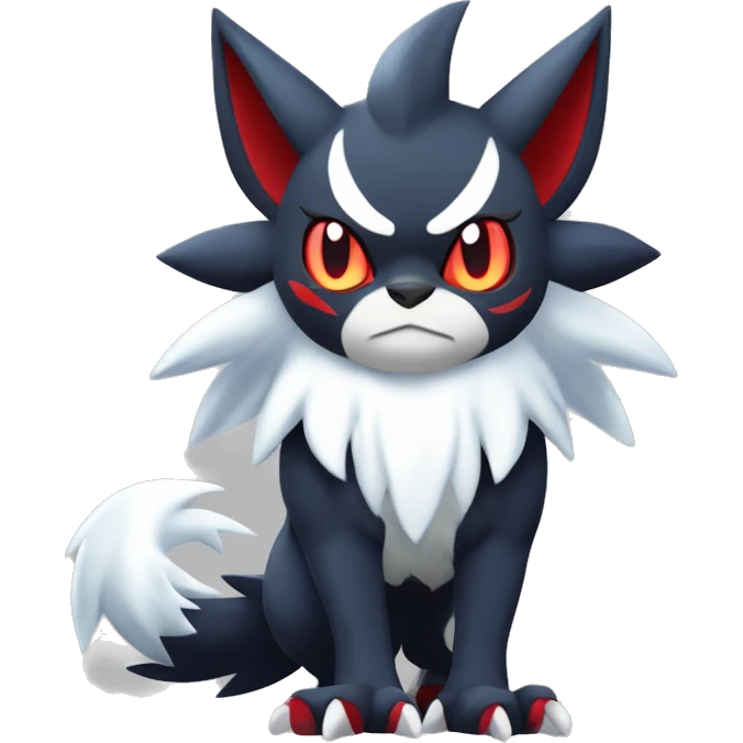 Edgy Cool Kawaii Litten-Absol-Zoroark-Pokémon Full Body emoji