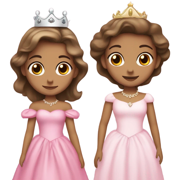 👸🏼👸🏻🩷 emoji