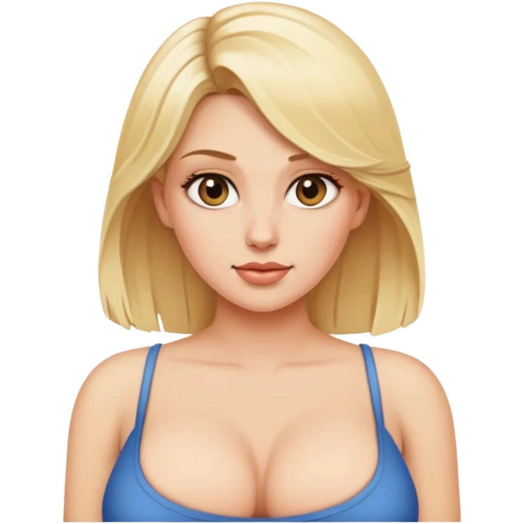 Голая блондинка с большой грудью emoji