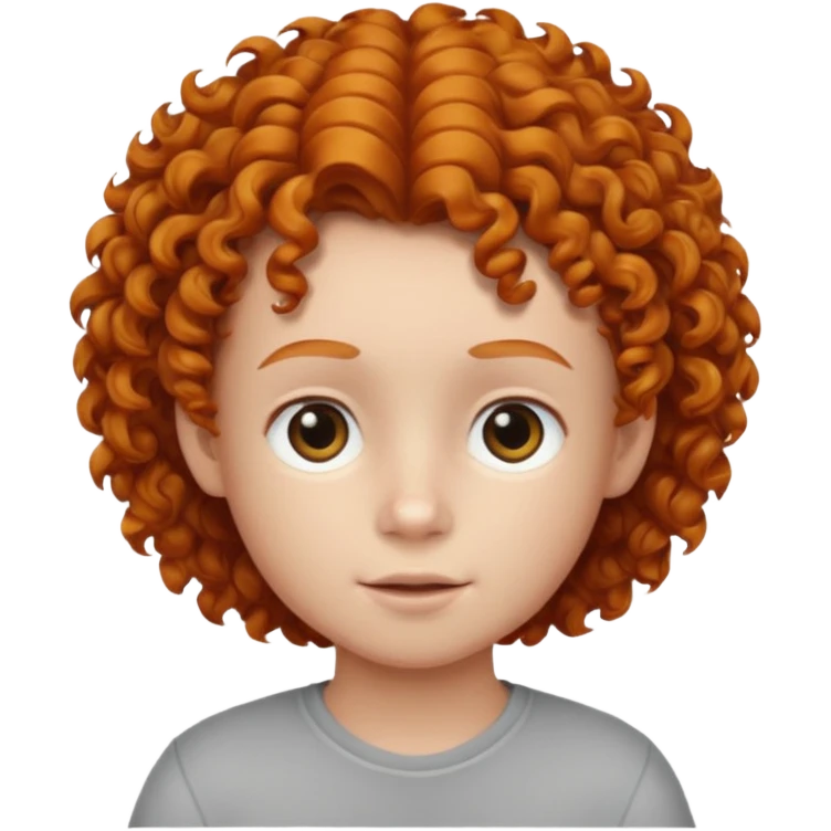 kid with ginger curly hair emoji