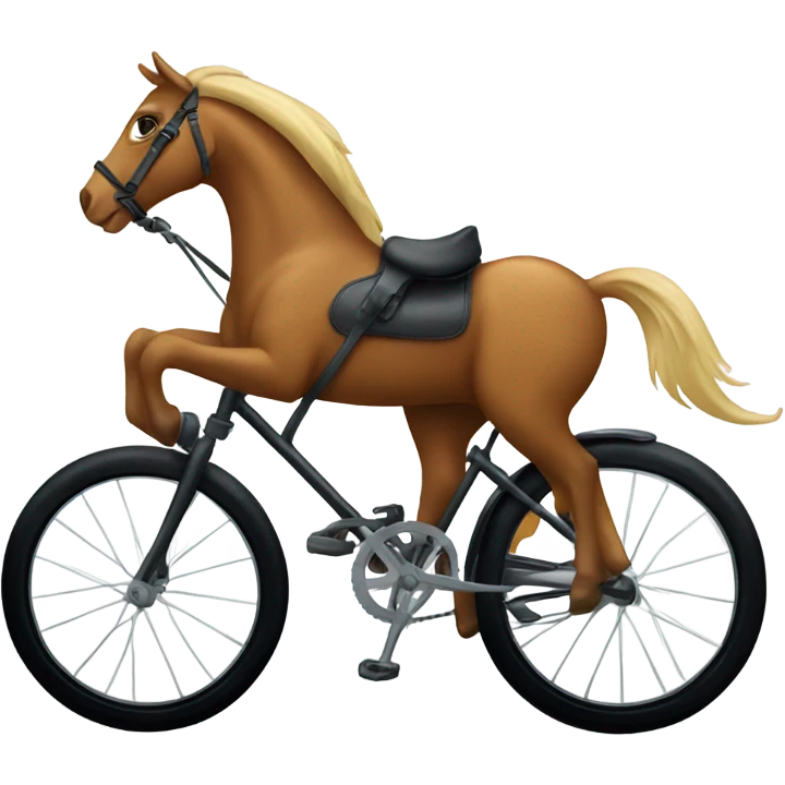 Horse riding bicycle emoji