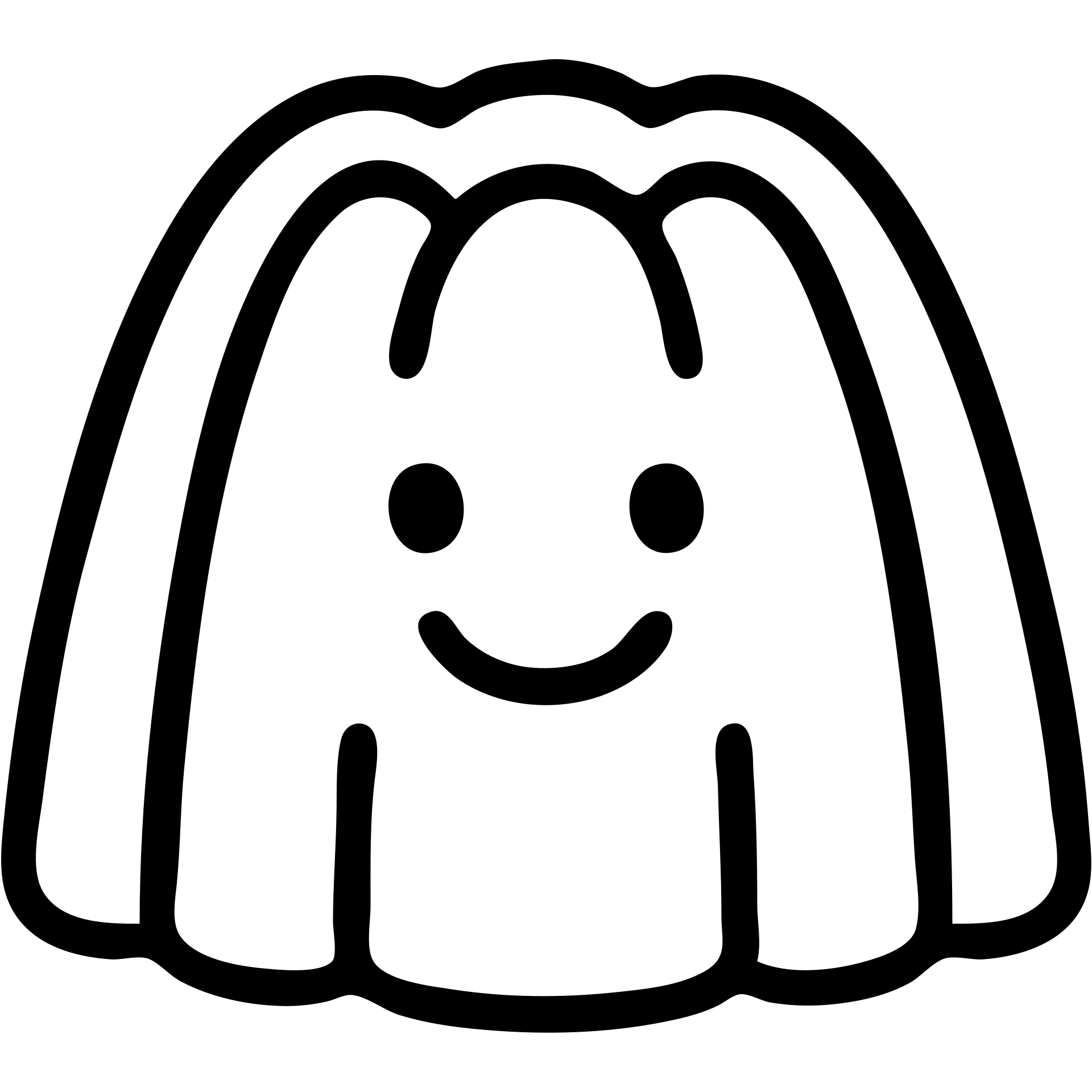 orange jelly with a smile, simple outlined icon style emoji