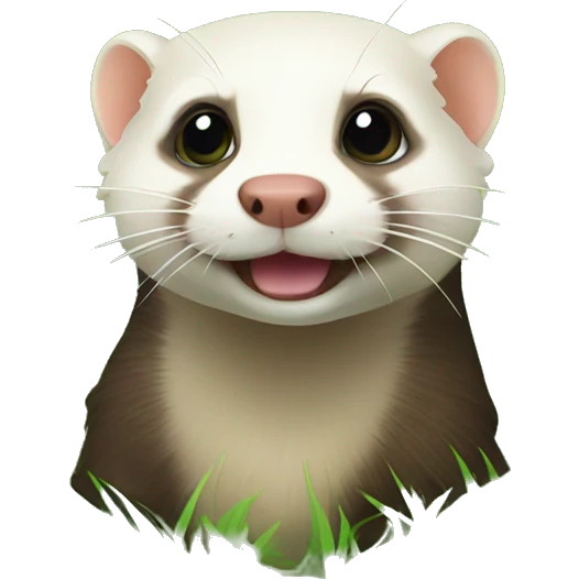 Ferret on a green field  emoji