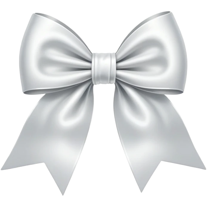 white satin bow emoji