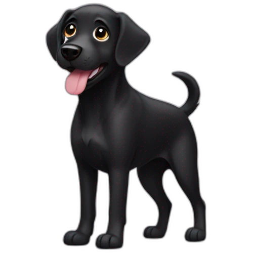 Black dog emoji