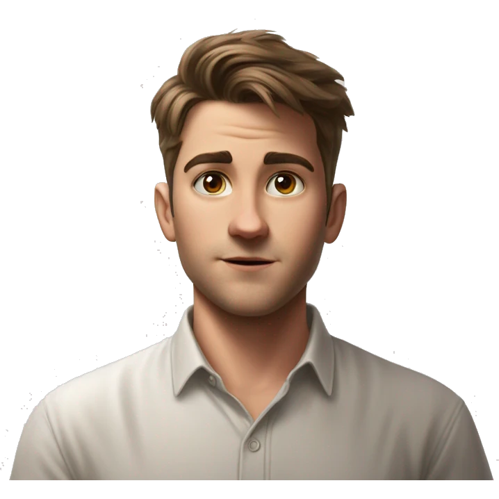 thoughtful gaze from young man emoji