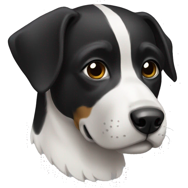 Perro negro y blanco emoji
