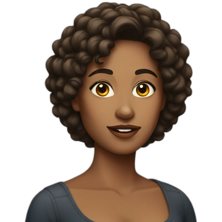 realistic woman with a low cut top emoji