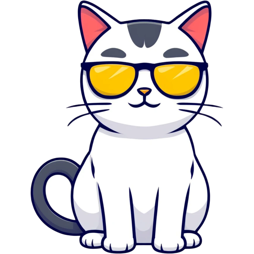 Cat with sunglasses emoji