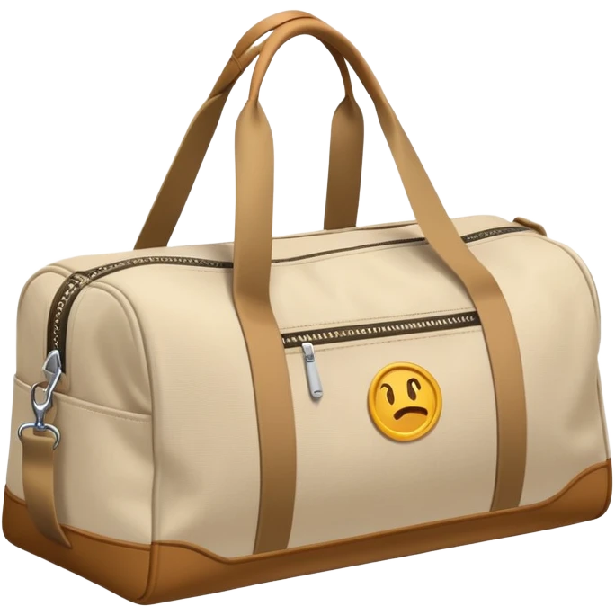beige gym bag emoji