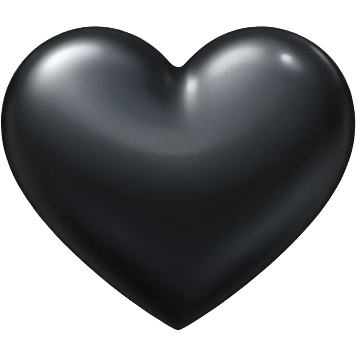 Siyah isiltili kalp emoji