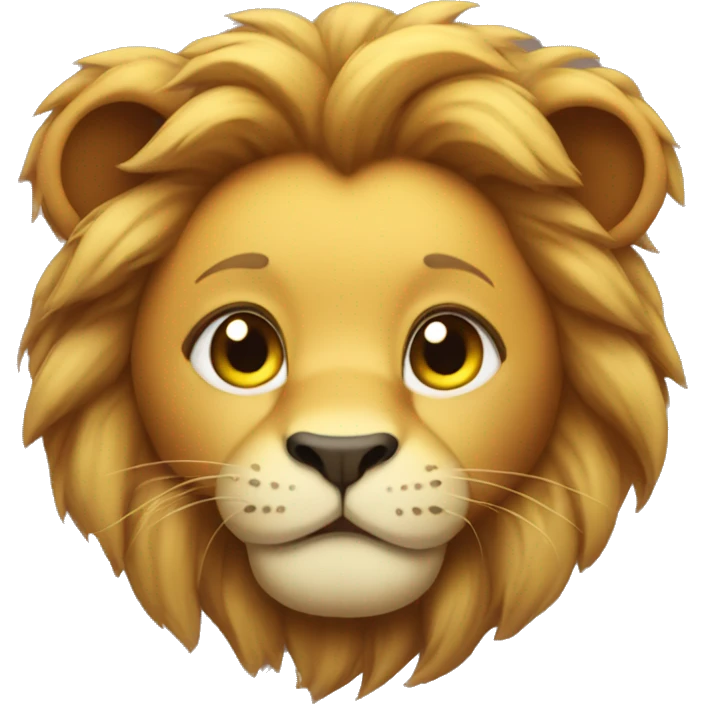 Cute lion 😘 emoji