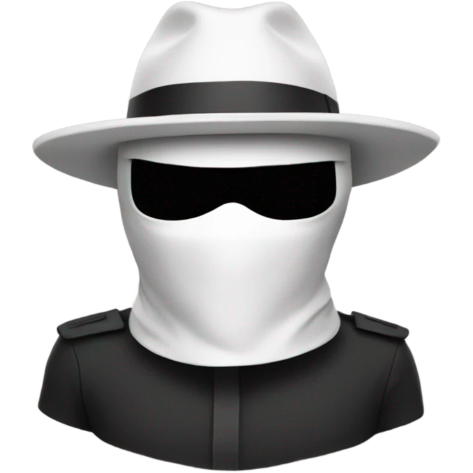 white hat hacker with anonymous mask emoji