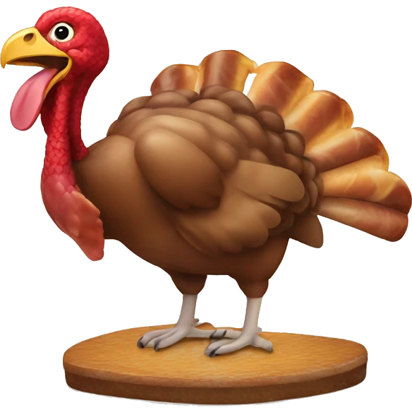 Turkey eating a turkey leg emoji