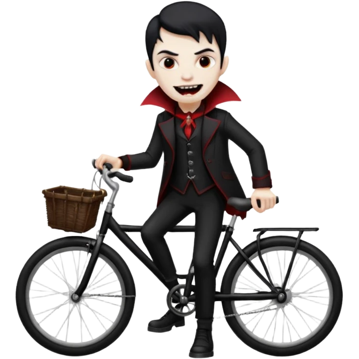vampire with bicycle emoji