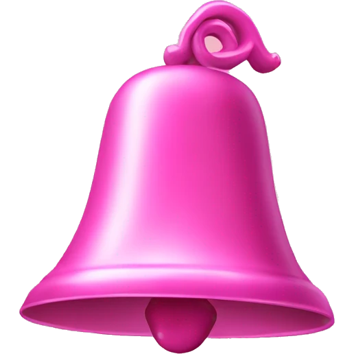 Pink bell emoji