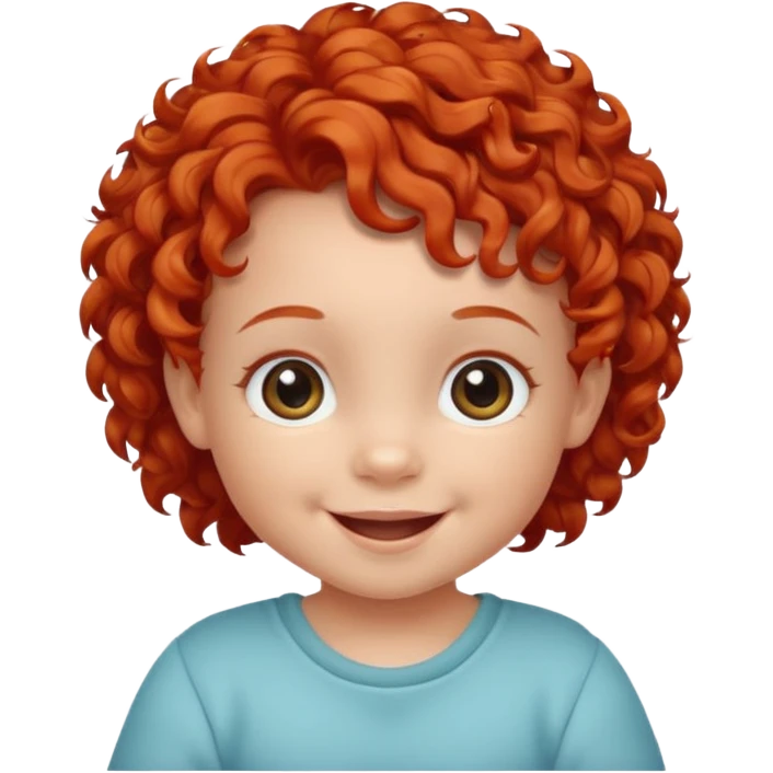 curly red hair baby emoji