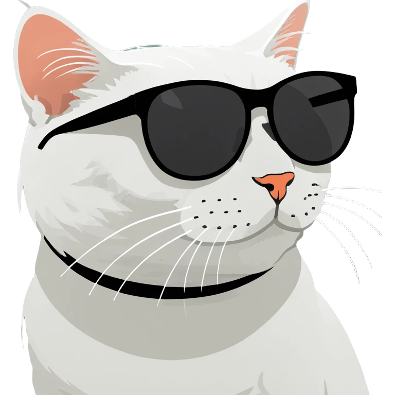 Cat with sunglasses emoji
