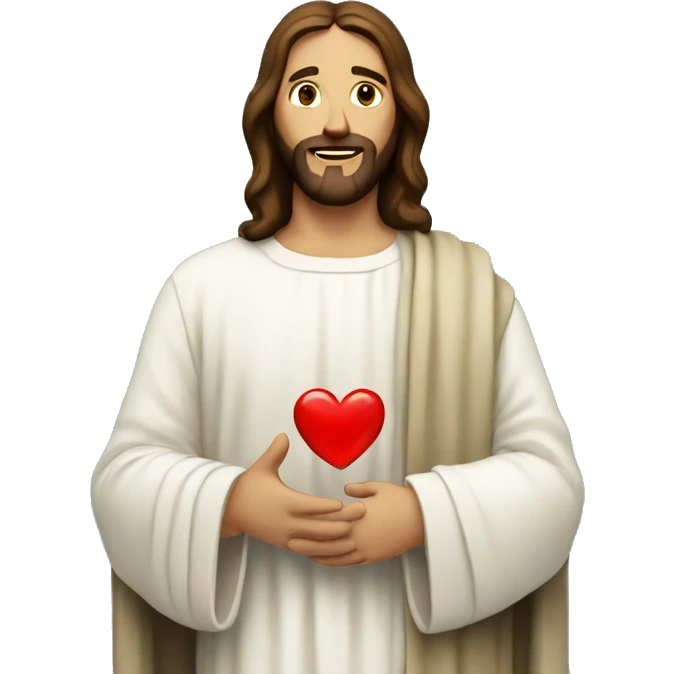 Jesus with heart emoji