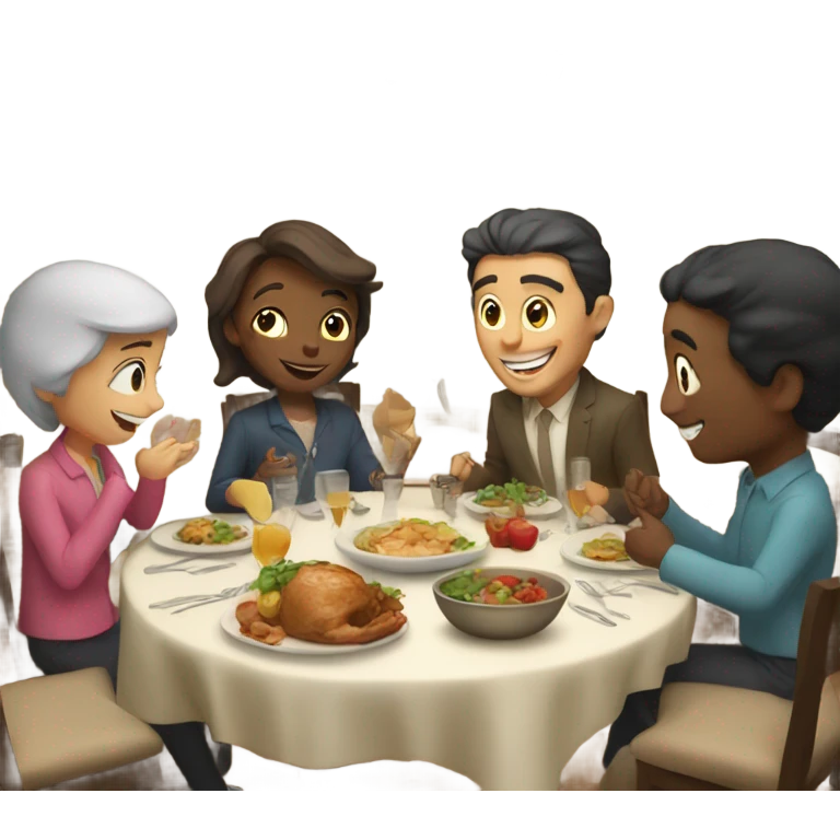 Thanking dinner emoji