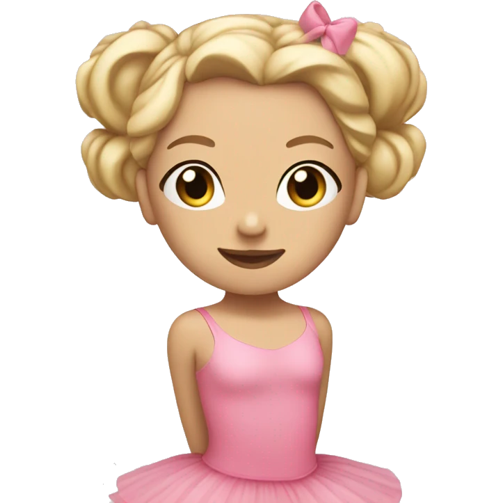 ballerina with blonde hair and pink dress emoji