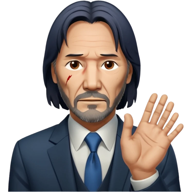 John wick zeigt 67 mit den Händen  emoji