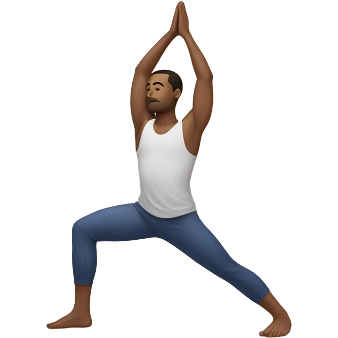 Brunette guy doing yoga emoji