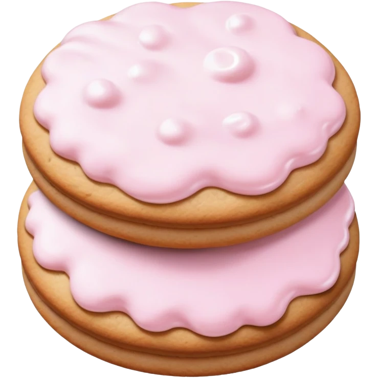 Cookies with pale pink cream emoji