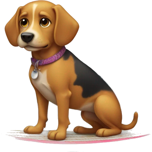 Dog on a surfboard  emoji