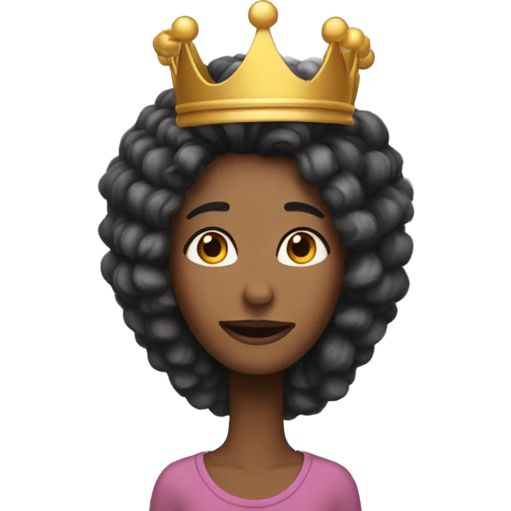 Make the top part of her hair a crown instead of a bunch of clump hair emoji
