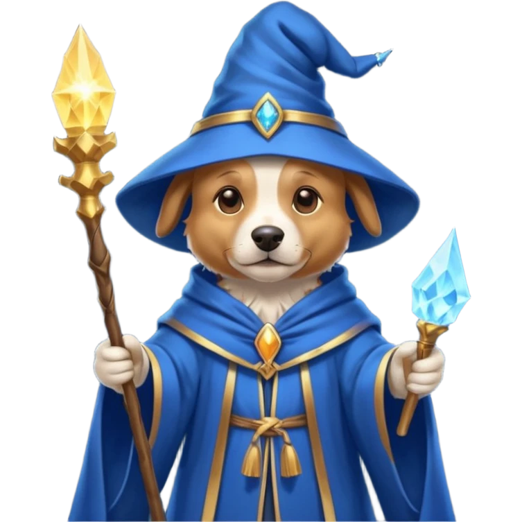 Dog wizard emoji