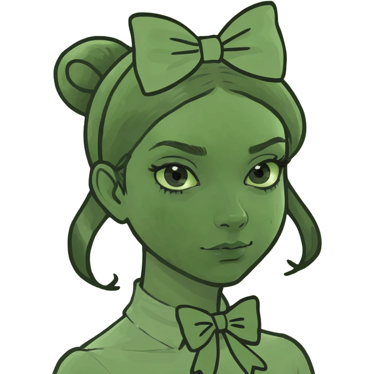 Girl with a bow emoji