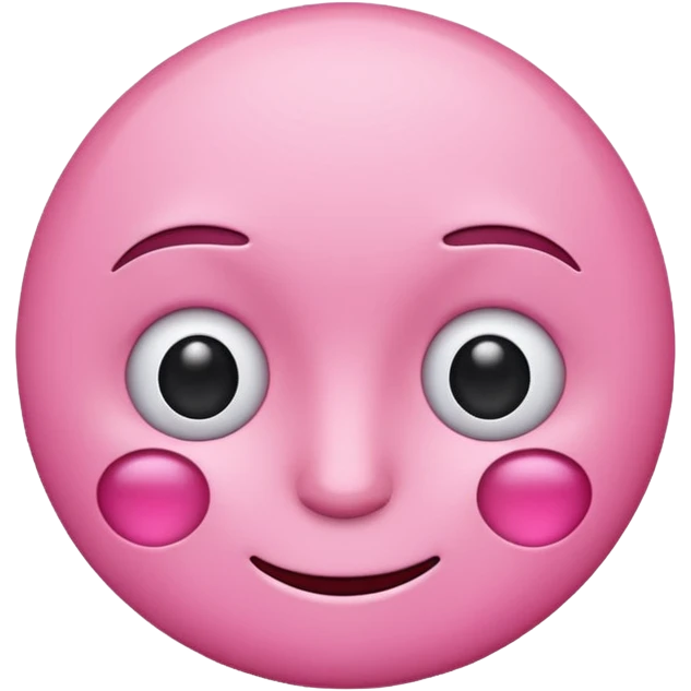 pink emoji with a straight face and side eye emoji