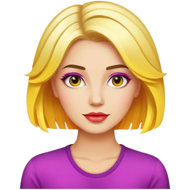 blonde album cover with colorful hair emoji
